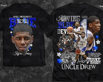 Kyrie Irving Custom Design Tees PNG 13x15inc Digital Downloads Ready to Print Including Halftone file best for DTF and DTG printing
