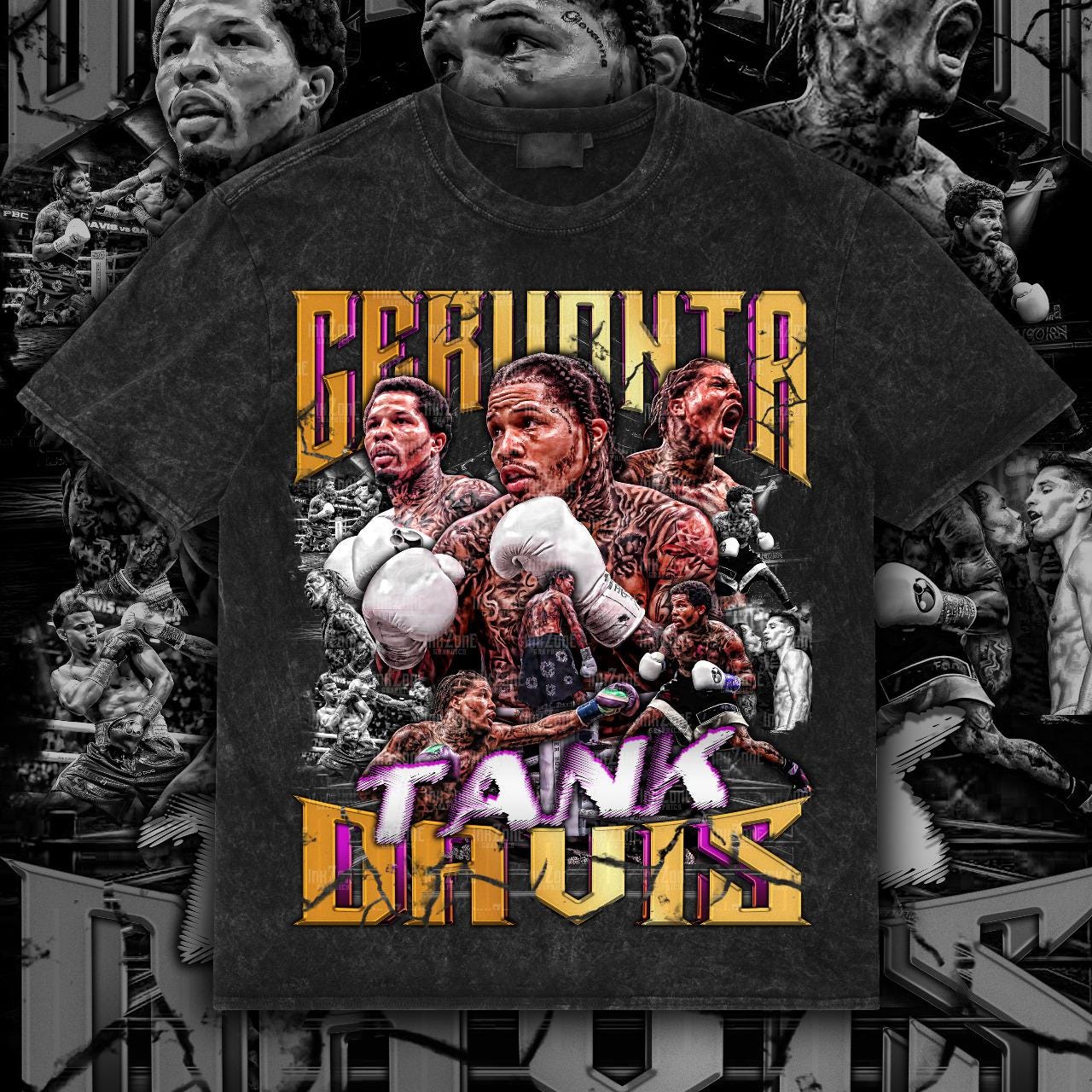 Gervonta Davis Custom Design PNG | Retro Vintage Front Artwork