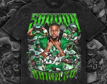 Saquon Barkley Design Tee | Vintage Football PNG |  Front Artwork | 300 DPI | with Halftone File |Knockout Black Ready to Print