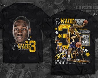 Dwyane Wade Custom Design Tees PNG 13x15inc Digital Downloads Ready to Print Including Halftone File Best for DTF and DTG Printing