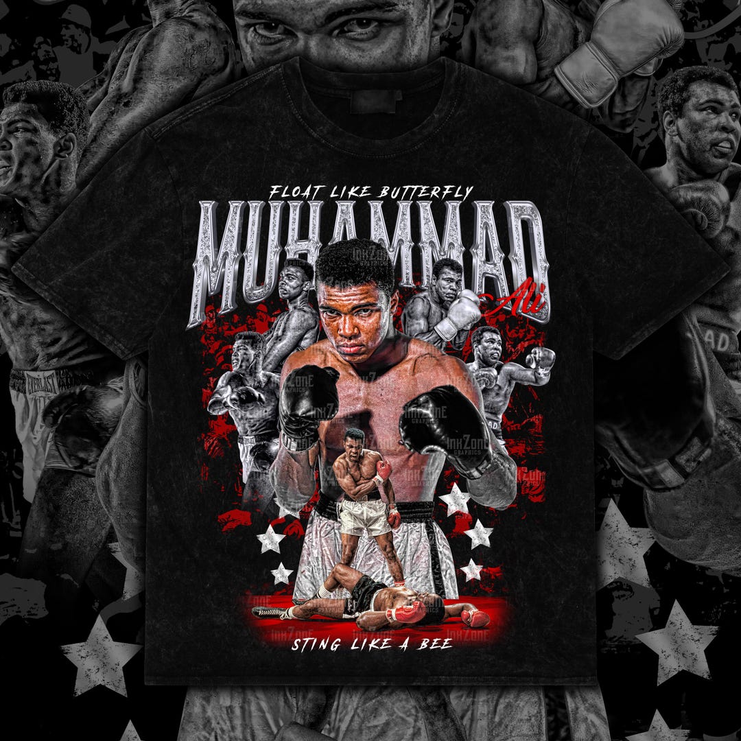 Ali Custom Muhammad Ali Custom Design Tee | Retro Vintage Boxing Artwork | 16x20 ...