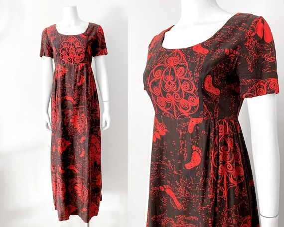 1960s Hawaiian Maxi–Size 2 - image 1