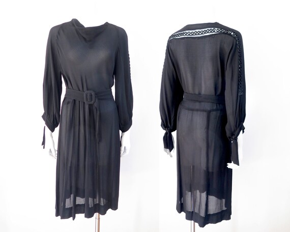 1930s Bohemian Gauze Dress - M