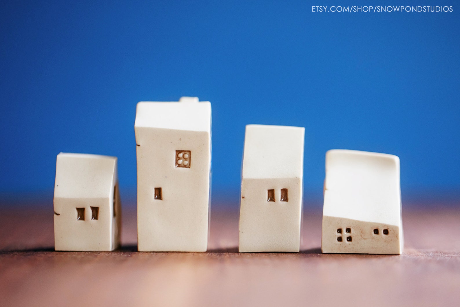 Whimsical Miniature Porcelain Houses With Owl Heart Sunshine Etsy