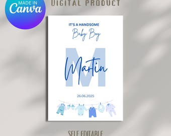 Personalized New Baby Birth Details Print: Custom Nursery Art (Digital Download)