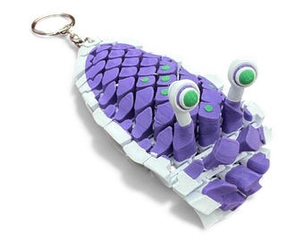 Wackelige Meeresschnecke Schlüsselanhänger - Gelenkiges 3D gedrucktes Fidget-Zubehör