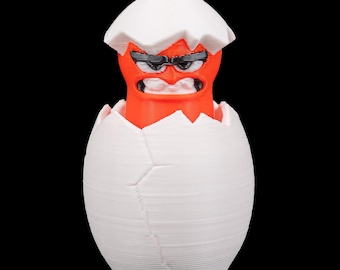 3D gedruckter Ei Charakter - Quirky Schreibtisch Spielzeug Sammlerstück