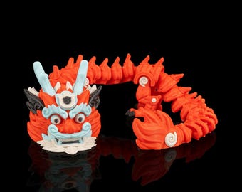 Gelenk 3D gedruckter Drache | Himmlische Spule Fidget Schreibtisch Decor