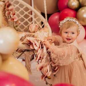 Baby Girl dress Special Occasion, Birthday Dress Girls Blush Dress,  Baby Girl Party Dress, First Birthday Dress