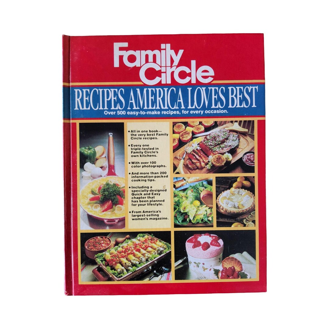 Family Circle Cookbook, 1982 - Recipes America Loves - Etsy