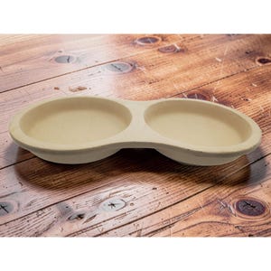 Pampered Chef 5132 Äggkokargrill med dubbel skål 11,75" Baker Baking Stengods