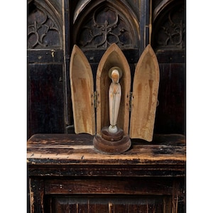 Antique wood carved virgin mary statue - Etsy 日本 Antique wood carved virgin mary statue - Etsy 日本