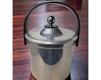 Vintage Heavy Aluminum Large Insulated Ice Bucket