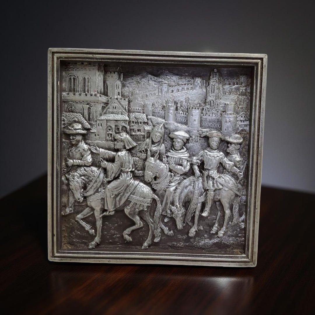 Vintage Marcus Designs Chalkware Handmade in England Medieval Wall