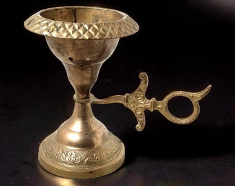 Vintage massief messing India handgemaakte zeer sierlijke wierookbrander