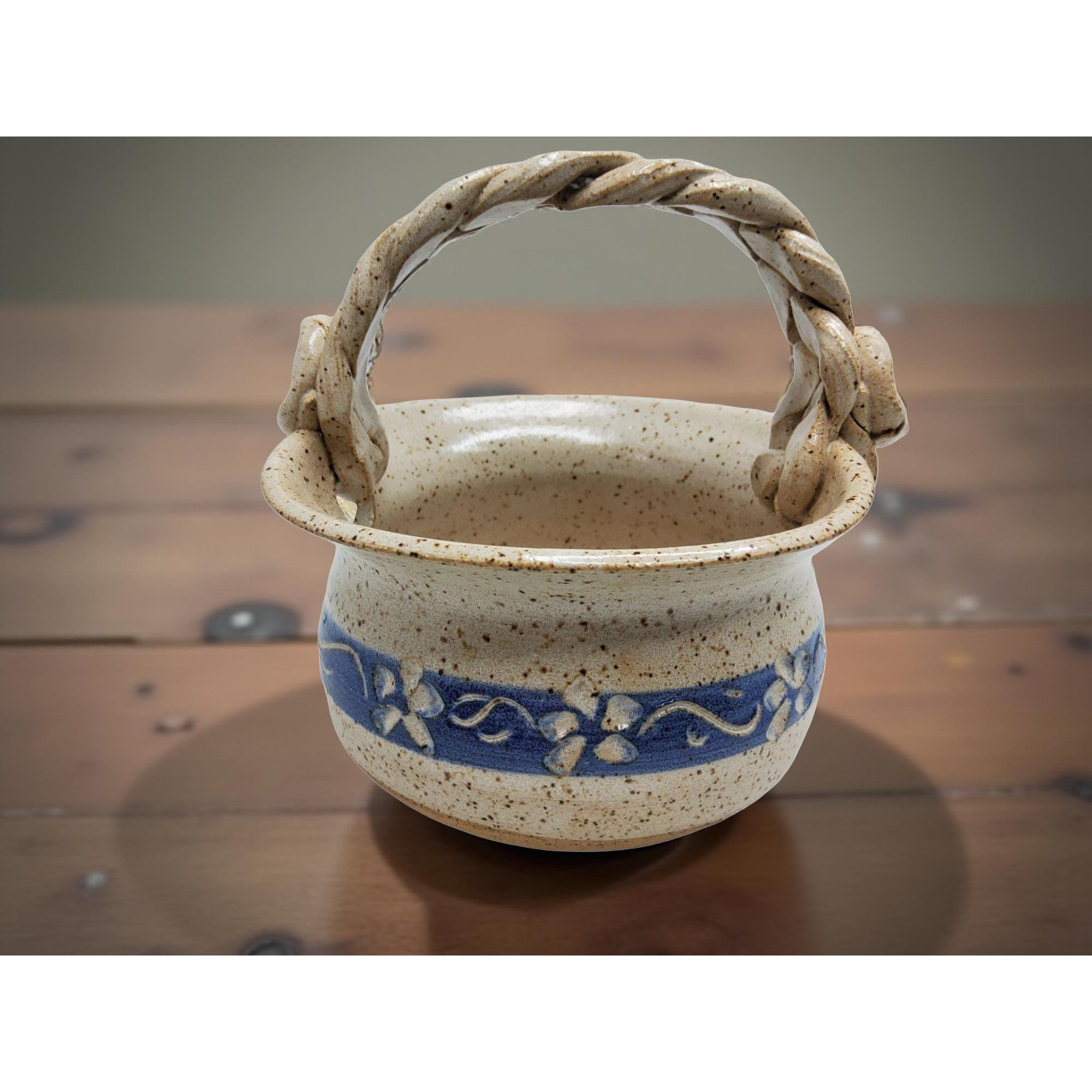 Vintage Clay Basket - Etsy Canada