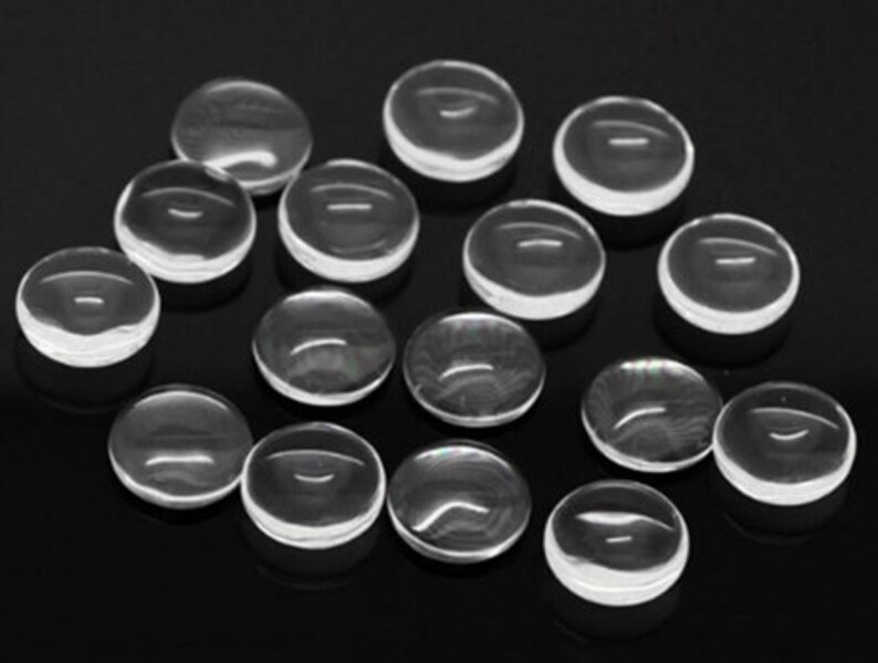 100Pcs Round Dome Seals Clear Transparent Glass Cabochon 12Mm Diy Jewelry Findings Cameos