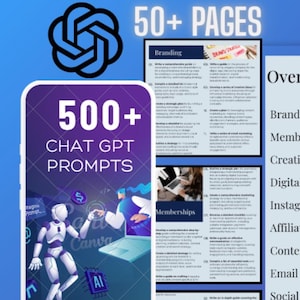 ChatGPT Prompt Pack for Content Creators 500+ AI Prompts for Social Media, Blogging, Reels, Copywriting, Digital Marketing Download PLR MRR