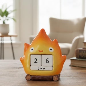 Calcifer Inspired Handmade Ceramic Calendar