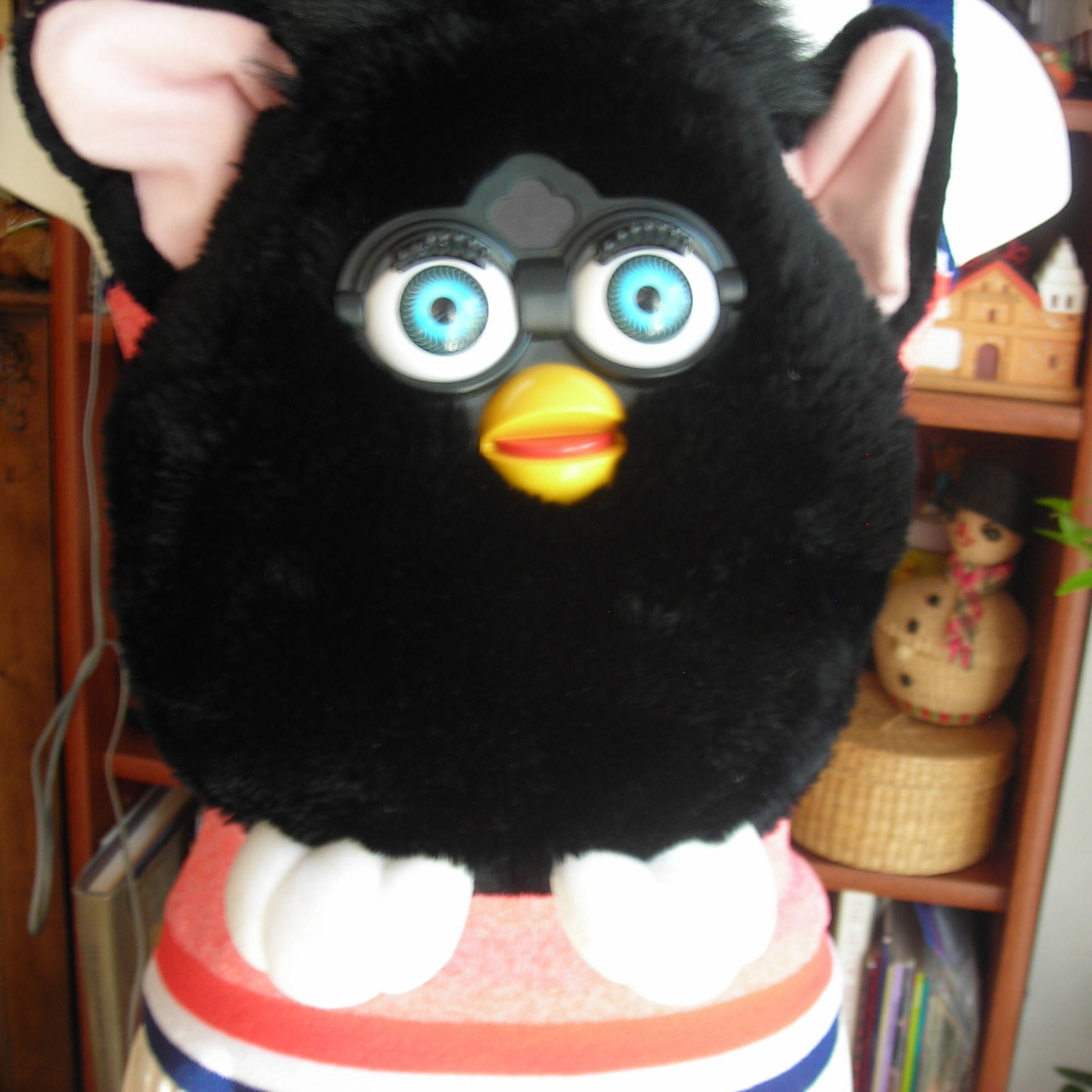 Vintage Furby Backpack. Black. Plush Pack. 12 Inches Tall Vintage Furby Backpack. Black. Plush Pack. 12 Inches Tall