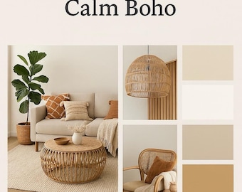 CALM BOHO Sherwin Williams Farbpalette, ** Professionelle virtuelle und persönliche Interior Design-Services werden separat angeboten **
