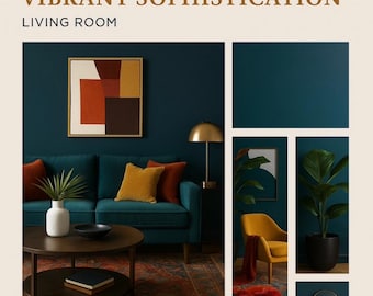 VIBRANT SOPHISTICATION Sherwin Williams Paint Palette, ** Professionelle virtuelle und persönliche Innenausstattungsservices werden separat angeboten **