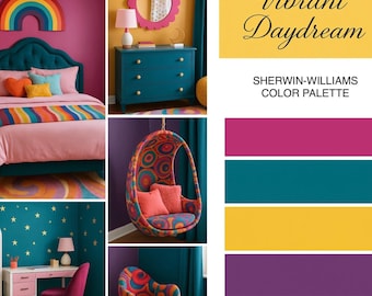 VIBRANT DAYDREAM Sherwin Williams Farbpalette, ** Professionelle virtuelle und persönliche Innenausstattungsservices werden separat angeboten **