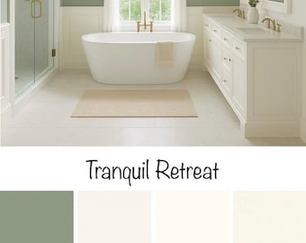 TRANQUIL RÜCKZUG Sherwin Williams Farbpalette, ** Professionelle virtuelle und persönliche Innenausstattungsservices werden separat angeboten **