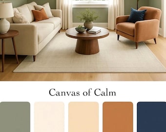 CANVAS OF CALM Sherwin Williams Farbpalette, ** Professionelle virtuelle und persönliche Innenausstattungsservices werden separat angeboten **