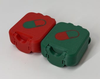 Diskrete Taschenpillendose | Moderner minimalistischer Organizer für tägliche Medizin | Sicherer Reisevitaminbehälter