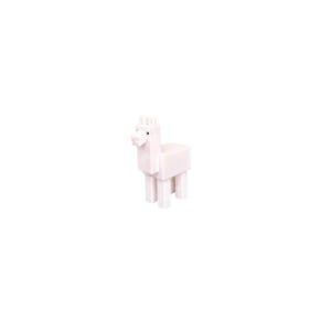 Minimalist White Llama Figurine – Cute Geometric Animal Decor, Handmade Modern Gift