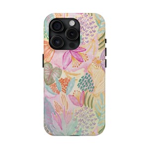 Colorful Floral Tough Phone Cases, Durable Phone Protection, Gift for Her, Trendy Tech Accessories, Floral Pattern Cases, Spring Vibes