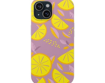 Zitronenscheibe Handyhülle | Flexible iPhone Hülle, Zitronen Handyhülle, Sommerästhetik, Geschenk für Zitrusliebhaber, Spaß Handyzubehör
