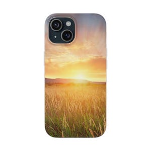 Funda para teléfono Sunset Vibe, funda flexible para teléfono, regalo para amantes de la naturaleza, accesorio de verano, funda ecológica para teléfono.