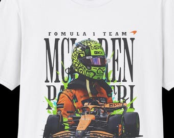 Lando Norris Vintage Mclaren F1 T-Shirt: Retro Motorsport Racing Apparel