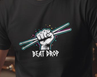 Drummer Beat Drop Graphic T-Shirt – Drumsticks Style