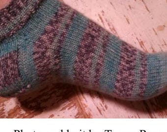 Cilla's Summer Basic Anklet sock knitting pattern- PDF only