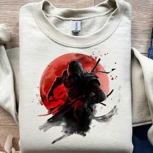 Ninja Warrior,Red Sun Disk,Black Shinobi,t shirt design,png,svg,sublimation,dtf,Shadow Fighter,Japan Culture,Action Pose,Digital File