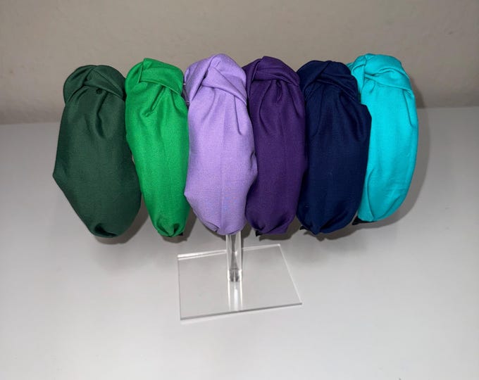 Cool Toned Solids Knotted Headbands (SOLD SEPARATELY)