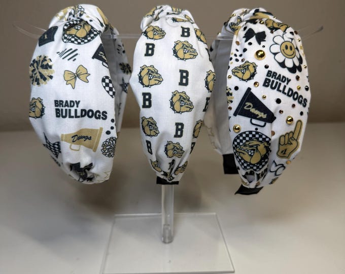 Brady Bulldogs Knotted Headband (SOLD SEPARATELY)