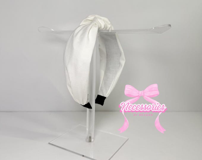 White Knotted Headband - Minimalist Style