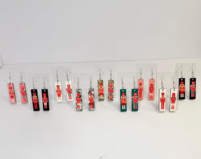 Bright Nutcracker Earrings & Bracelet