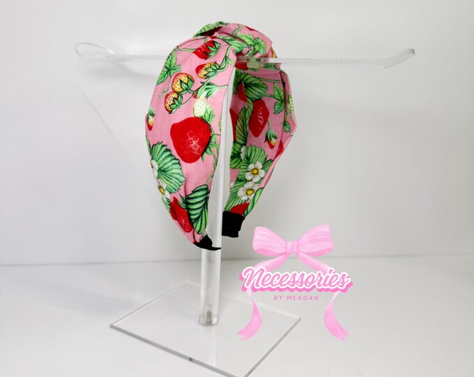 Strawberry Fields Knotted Headband