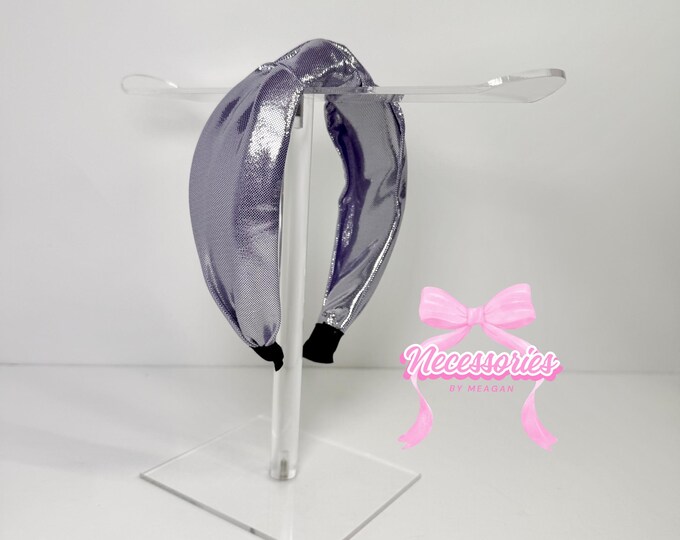Lavender Metallic Knotted Headband