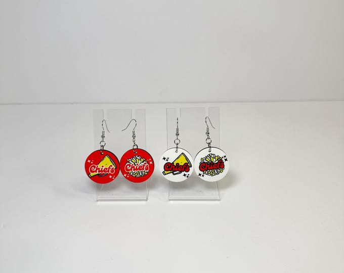 Dickinson Chiefs CHEER Earrings