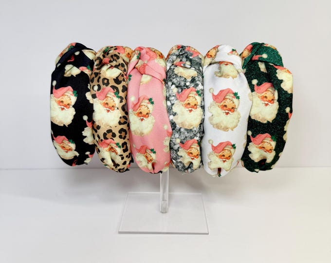 Vintage Santa Knotted Headband (SOLD SEPARATELY)