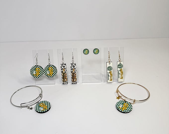 Santa Fe Indians Earrings & Bracelets (SOLD SEPARATELY)
