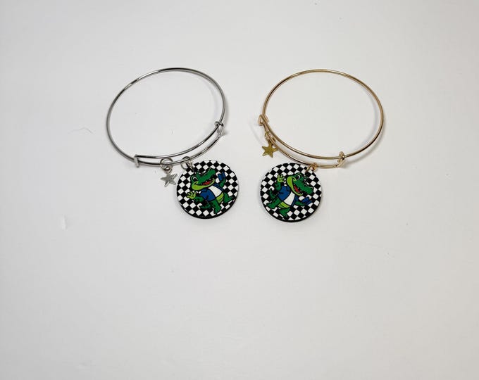 Hughes Road Elementary Gators Bangle Charm Bracelet