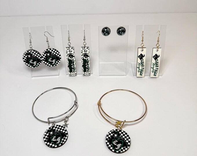 Clear Falls Knights Earrings & Bracelets (SOLD SEPARATELY)