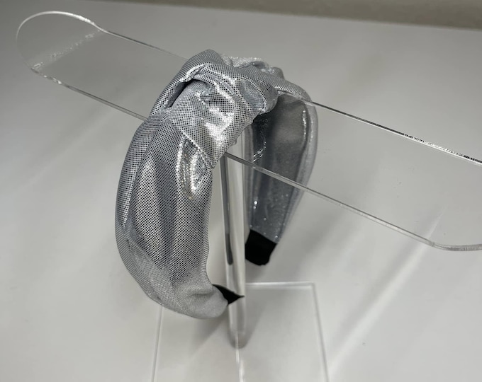 Silver Metallic Knotted Headband